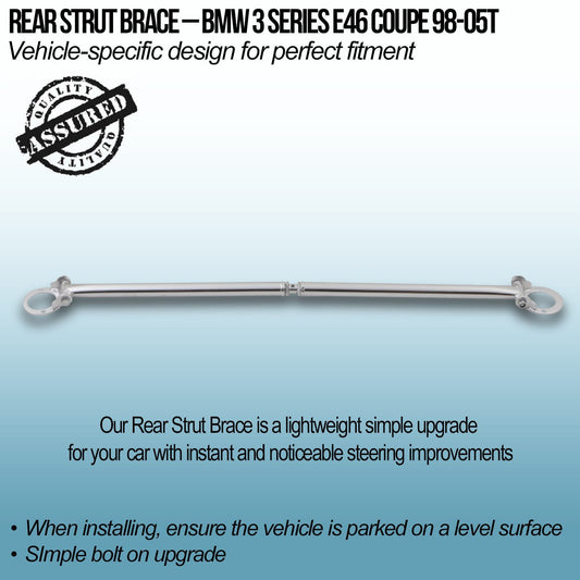 Rear Strut Brace – BMW 3 Series E46 Coupe 98-05