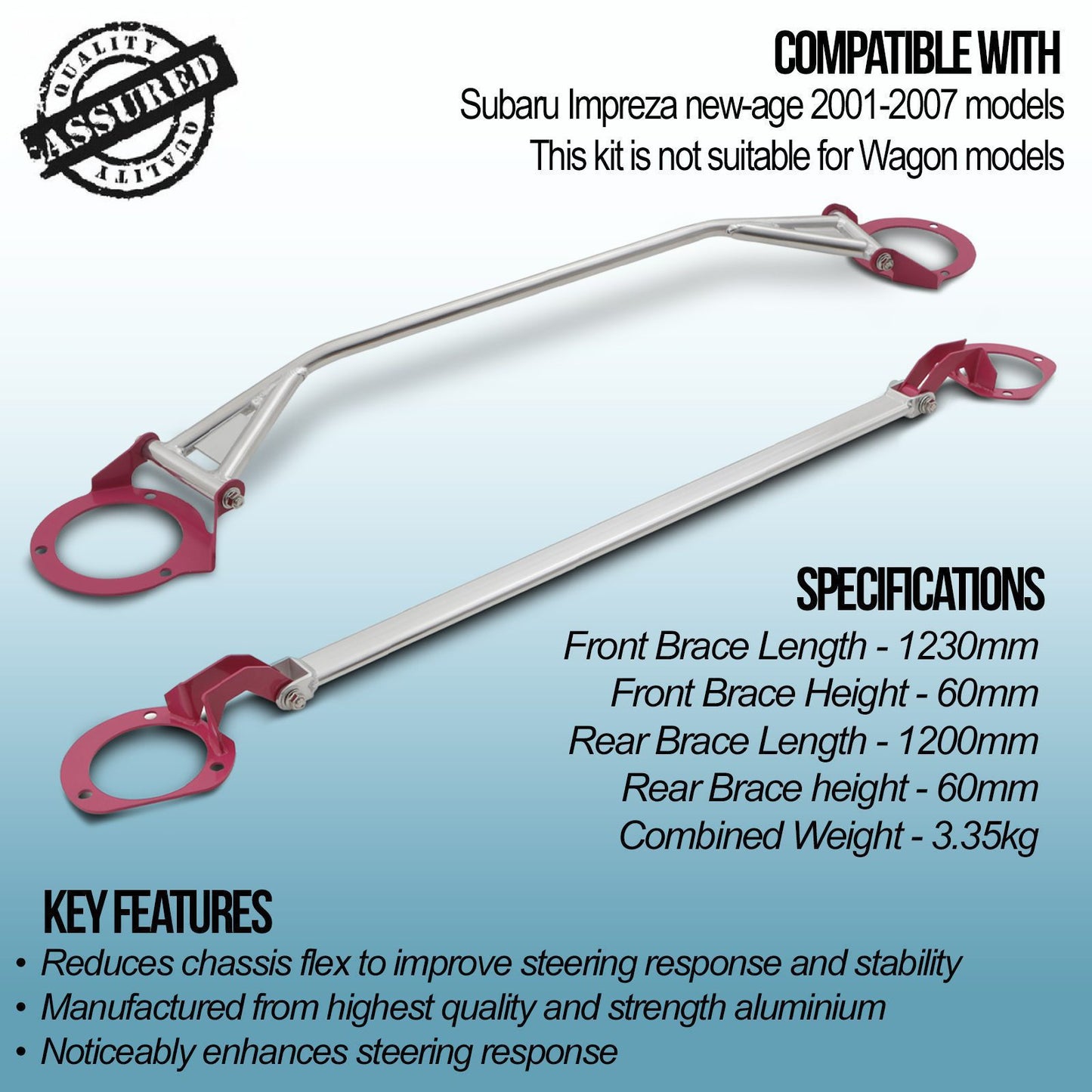 Strut Brace Set – Subaru Impreza Newage WRX STI 01-07