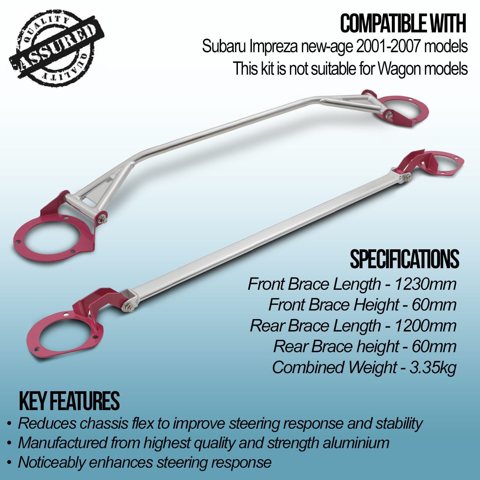 Strut Brace Set – Subaru Impreza Newage WRX STI 01-07