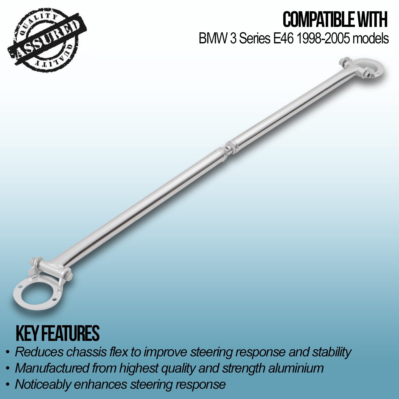 Rear Strut Brace – BMW 3 Series E46 Coupe 98-05