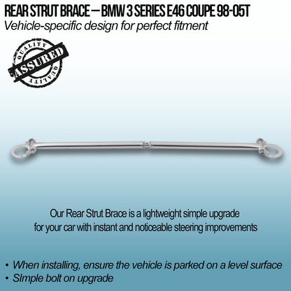Rear Strut Brace – BMW 3 Series E46 Coupe 98-05